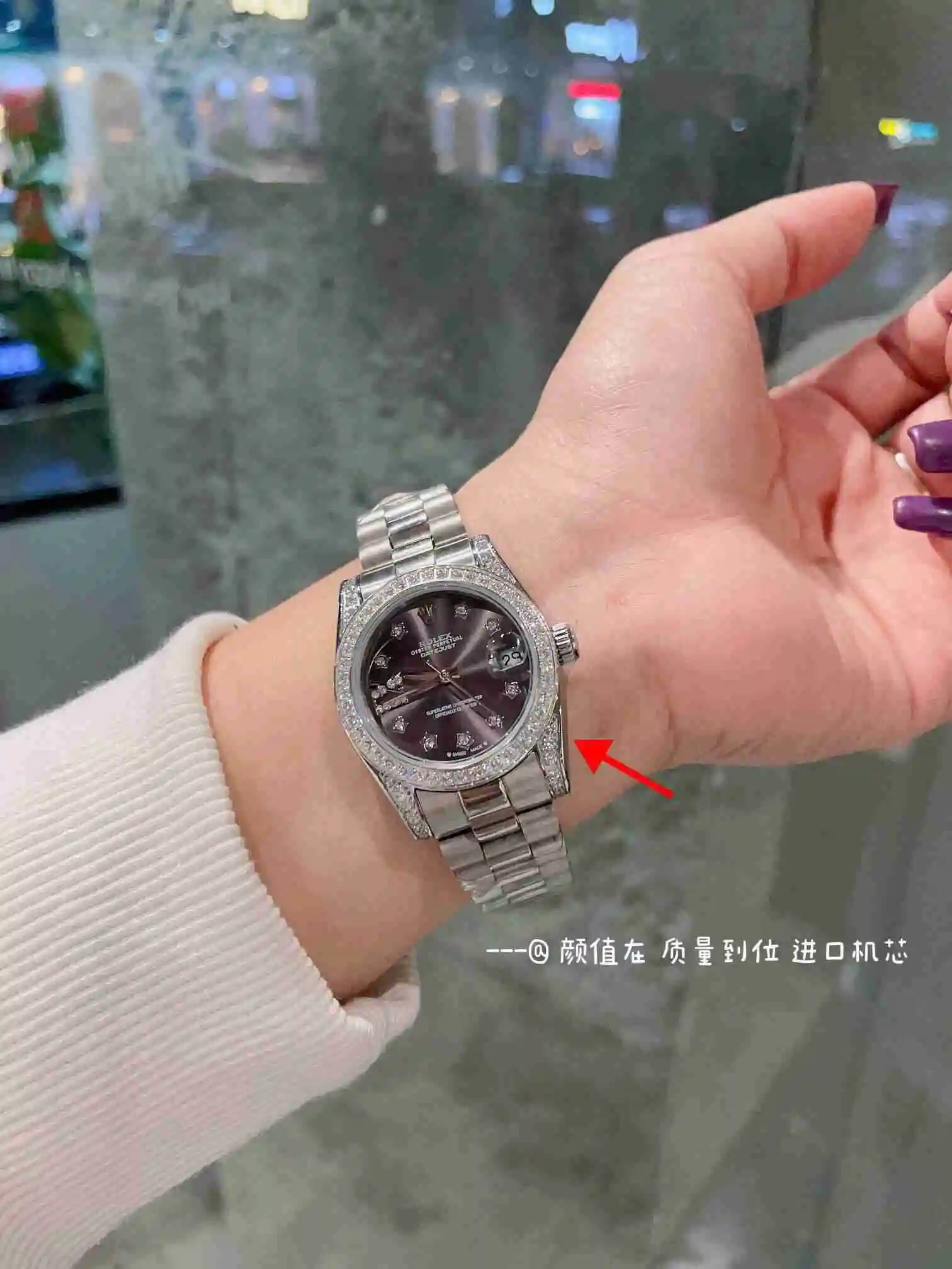 General Watches Rolex Watch Women's Watch Paired with Original Fully Automatic Mechanical Movement Top grade 316 Precision Steel Case with Mineral Super Strong Mirror Diameter 31cm KK03050 1 view 3