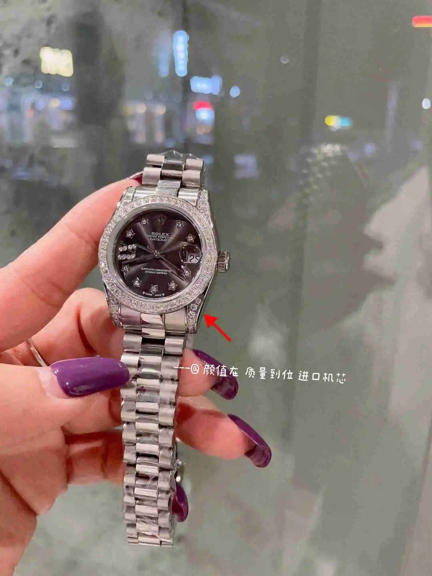 General Watches Rolex Watch Women's Watch Paired with Original Fully Automatic Mechanical Movement Top grade 316 Precision Steel Case with Mineral Super Strong Mirror Diameter 31cm KK03050 1 view 9