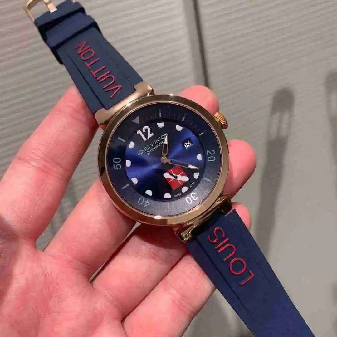 General Watches LV watch for men with original fully automatic mechanical movement, top grade 316 precision steel case with mineral super strong mirror diameter 42mm KK02750 view 3