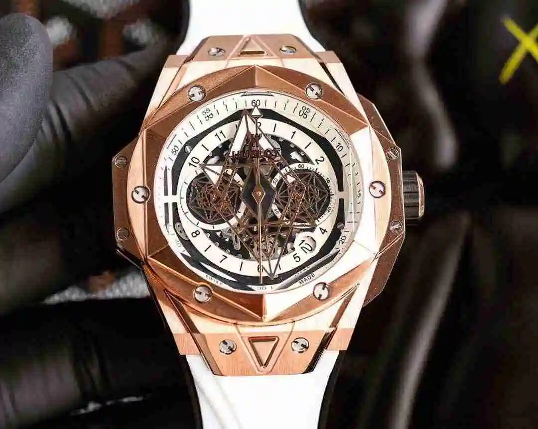General Watches Hublot Yubo Watch Men's Watch Paired with Original Fully Automatic Mechanical Movement, Top Grade 316 Precision Steel Case with Mineral Super Strong Mirror Diameter 45mm KK06550 view 3
