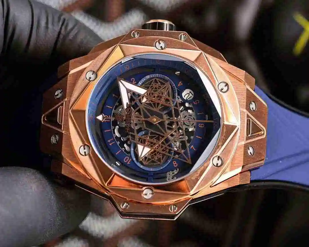 General Watches Hublot Yubo Watch Men's Watch Paired with Original Fully Automatic Mechanical Movement, Top Grade 316 Precision Steel Case with Mineral Super Strong Mirror Diameter 45mm KK06550 view 8