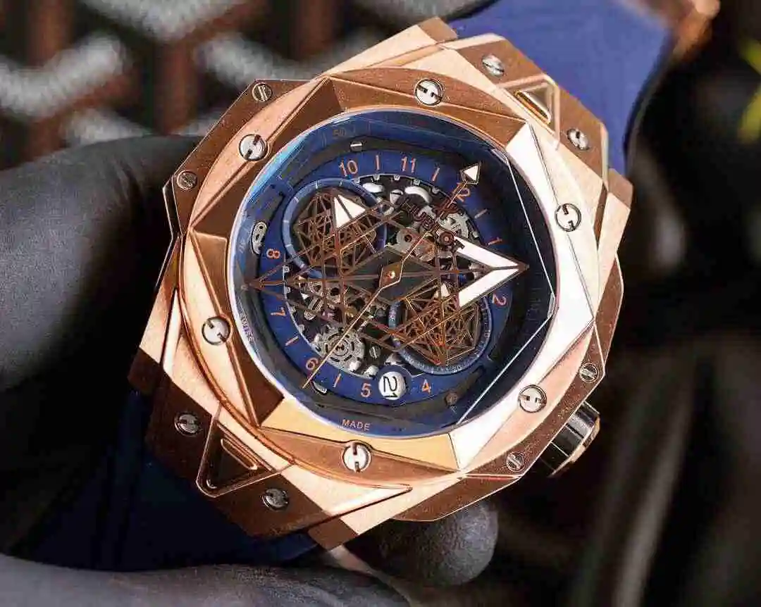 General Watches Hublot Yubo Watch Men's Watch Paired with Original Fully Automatic Mechanical Movement, Top Grade 316 Precision Steel Case with Mineral Super Strong Mirror Diameter 45mm KK06550 view 9