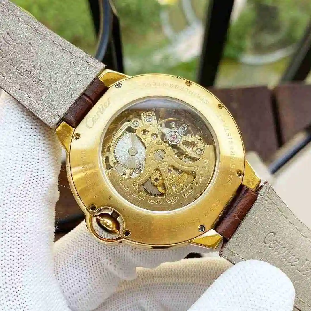 General Watches Cartier Watch Men's Watch Paired with Original Fully Automatic Mechanical Movement Top Grade 316 Precision Steel Case with Mineral Super Strong Mirror Diameter 44mm KK05850 view 3