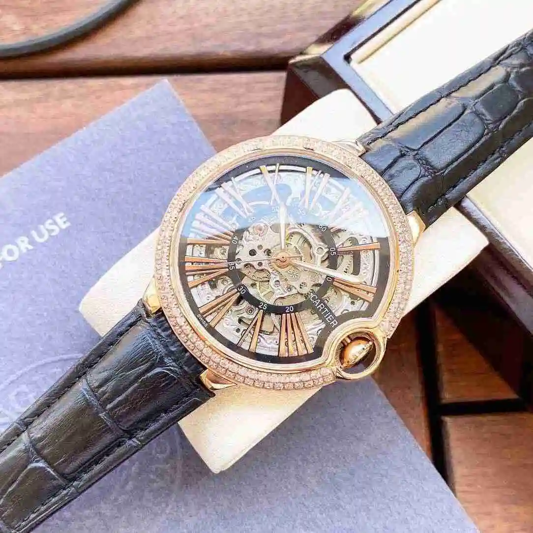 General Watches Cartier Watch Men's Watch Paired with Original Fully Automatic Mechanical Movement Top Grade 316 Precision Steel Case with Mineral Super Strong Mirror Diameter 44mm KK05850 view 5