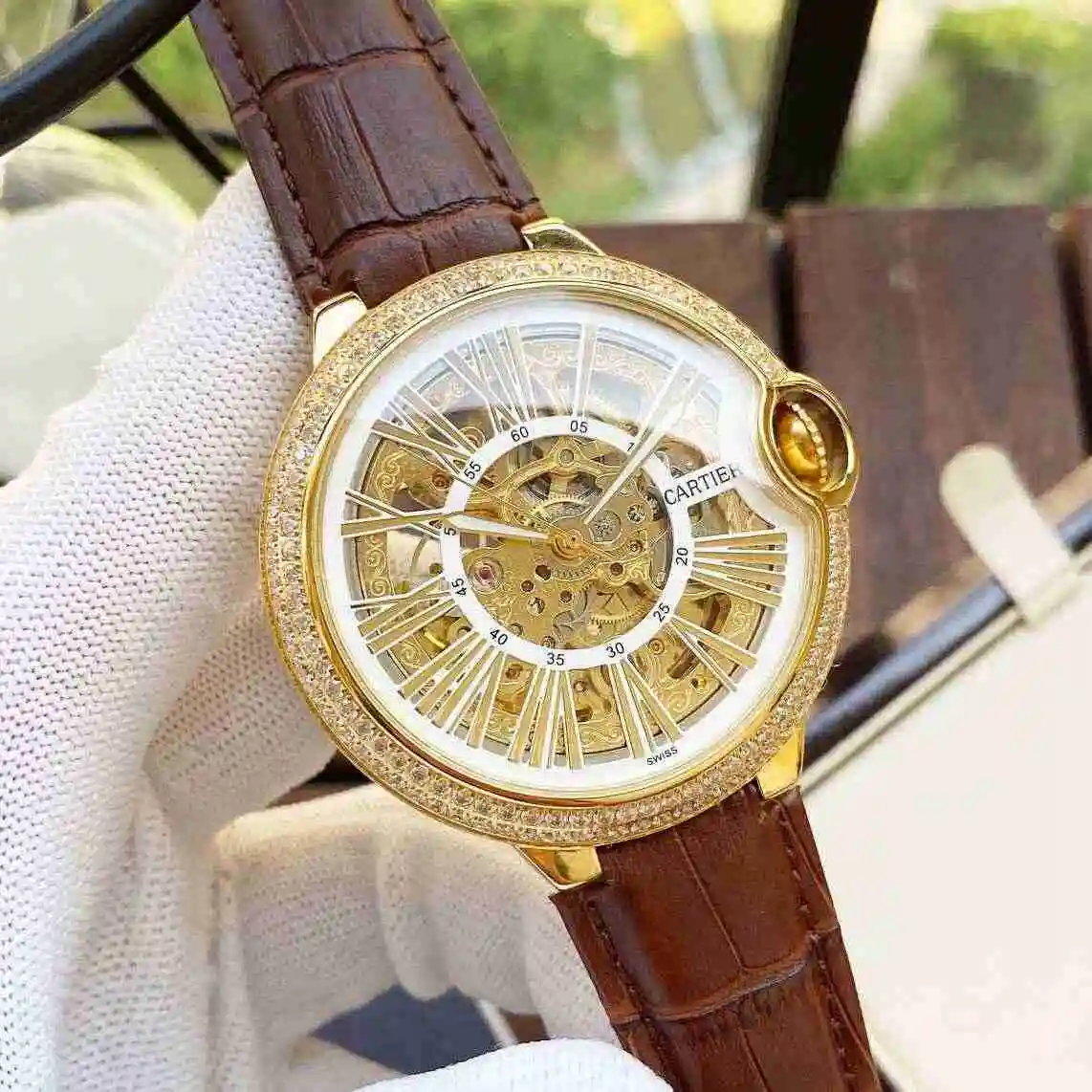 General Watches Cartier Watch Men's Watch Paired with Original Fully Automatic Mechanical Movement Top Grade 316 Precision Steel Case with Mineral Super Strong Mirror Diameter 44mm KK05850 view 6