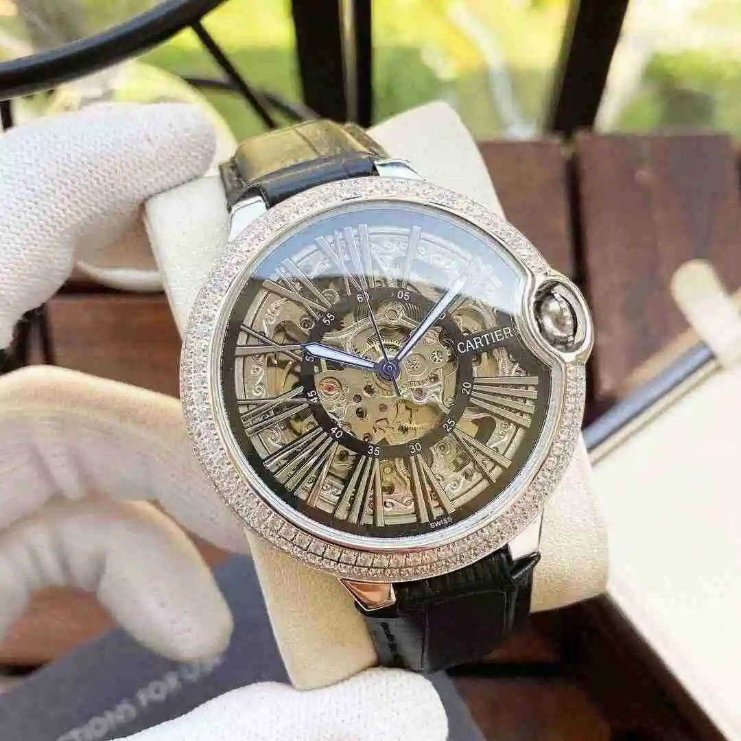 General Watches Cartier Watch Men's Watch Paired with Original Fully Automatic Mechanical Movement Top Grade 316 Precision Steel Case with Mineral Super Strong Mirror Diameter 44mm KK05850 view 8