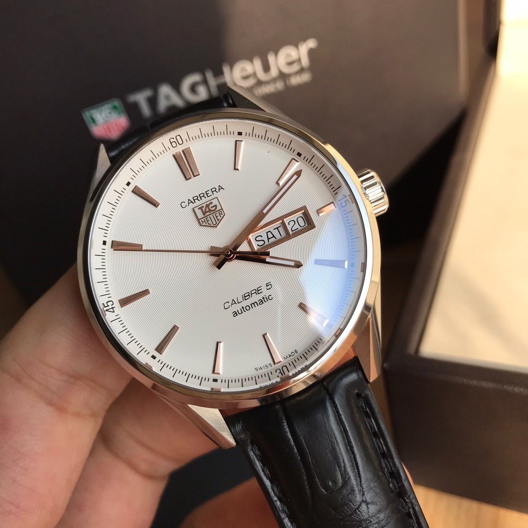 TAG Heuer Carrera Leather Strap Automatic Watch view 1
