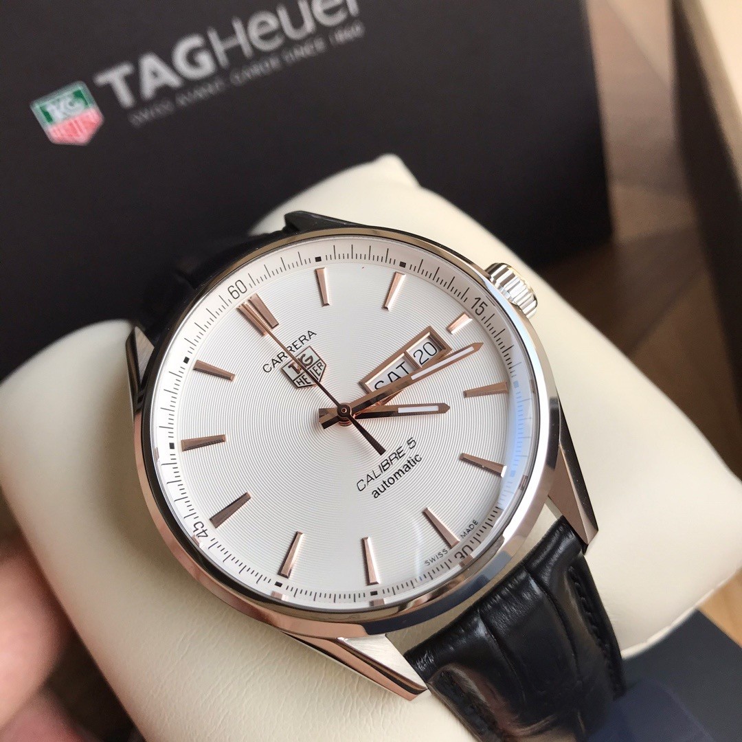 TAG Heuer Carrera Leather Strap Automatic Watch view 2