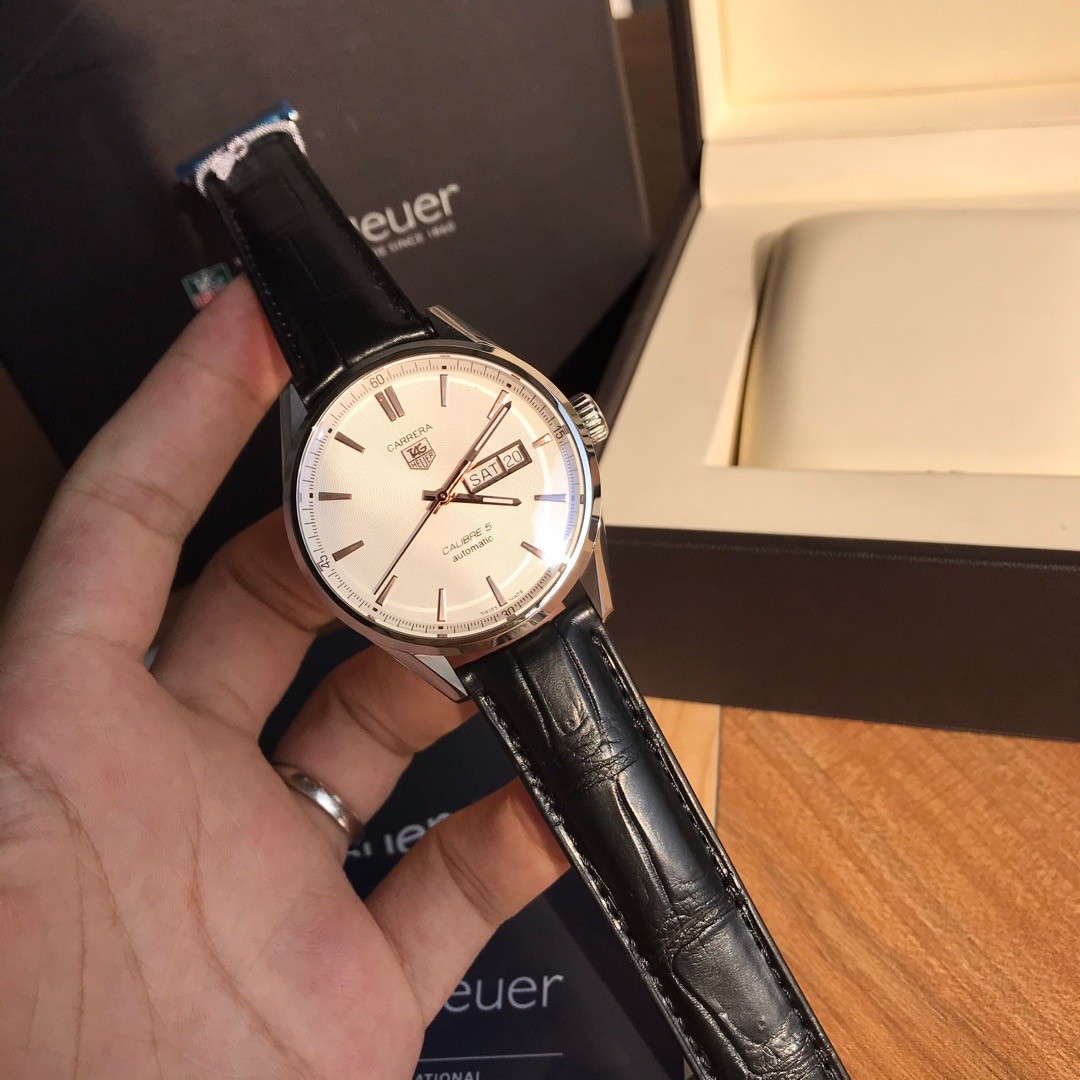 TAG Heuer Carrera Leather Strap Automatic Watch view 3