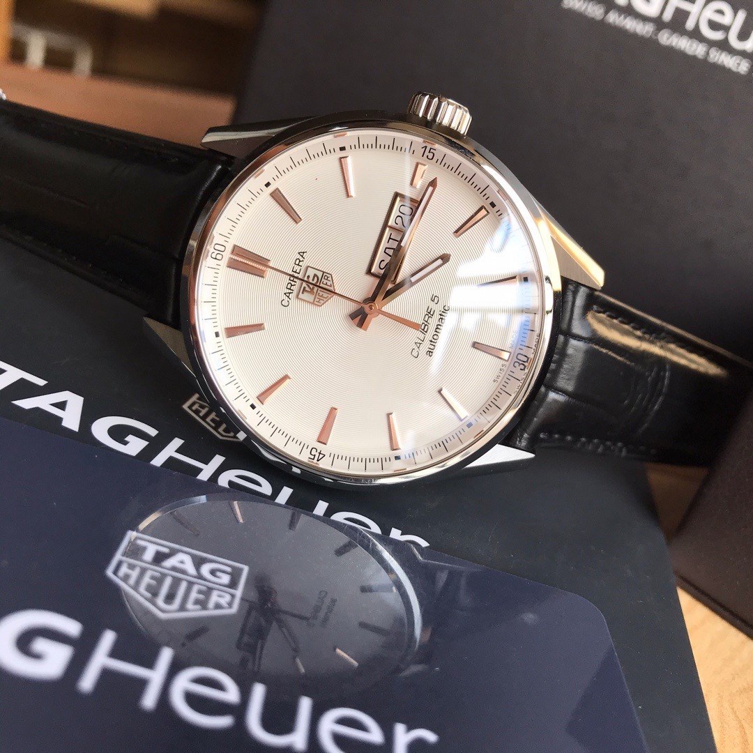 TAG Heuer Carrera Leather Strap Automatic Watch view 4