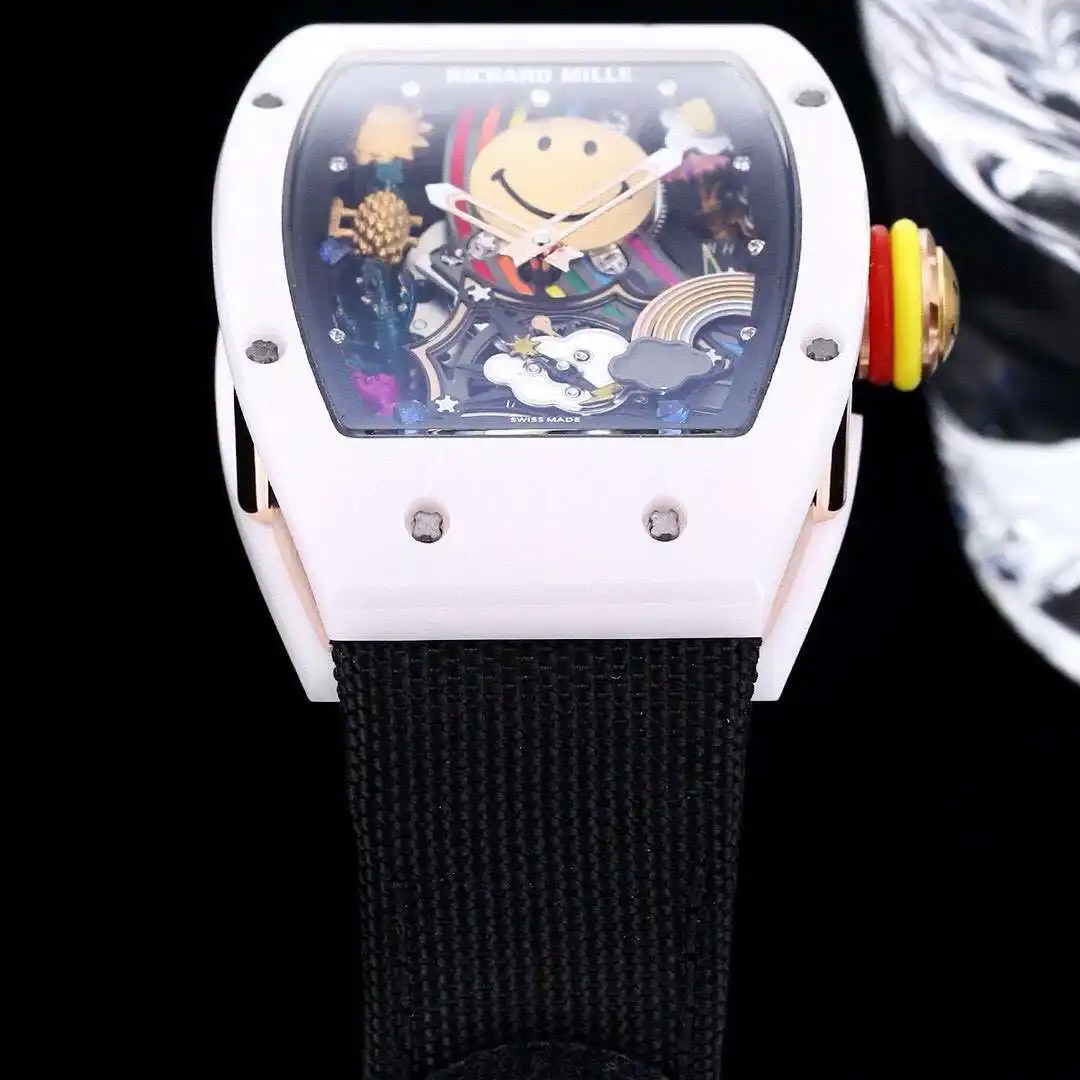 General Watches Richard Mille Richard@Mill watch men's watch with original fully automatic mechanical movement top 316 stainless steel case strap mineral super mirror KK014500 view 5