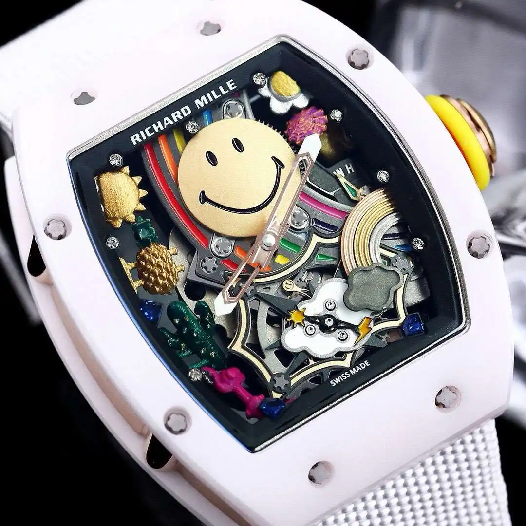 General Watches Richard Mille Richard@Mill watch men's watch with original fully automatic mechanical movement top 316 stainless steel case strap mineral super mirror KK014500 view 6