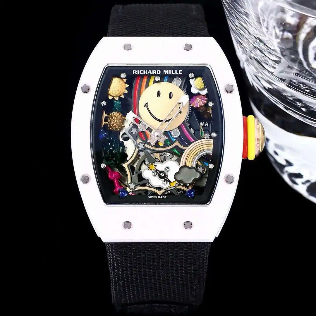 General Watches Richard Mille Richard@Mill watch men's watch with original fully automatic mechanical movement top 316 stainless steel case strap mineral super mirror KK014500 view 7