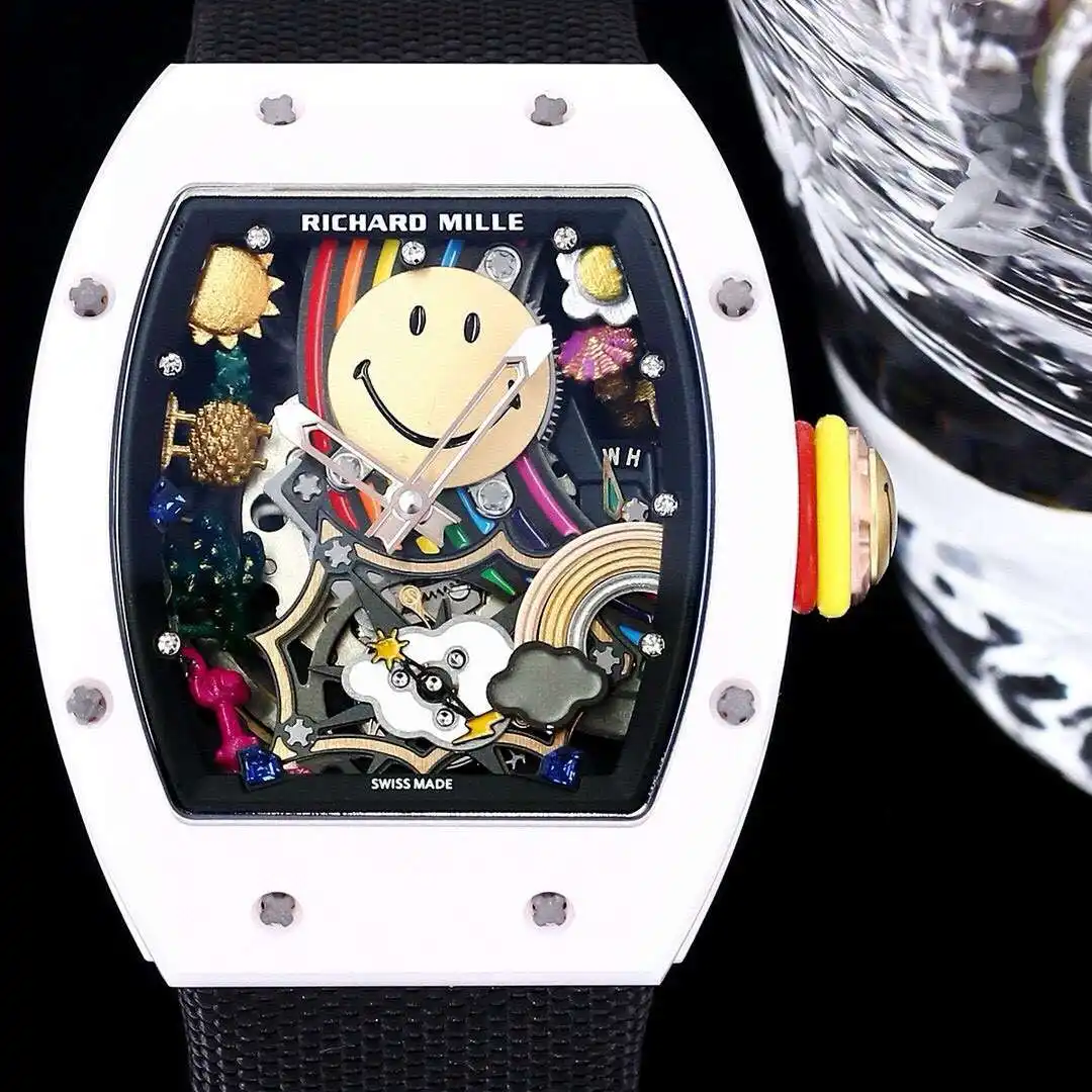 General Watches Richard Mille Richard@Mill watch men's watch with original fully automatic mechanical movement top 316 stainless steel case strap mineral super mirror KK014500 view 8