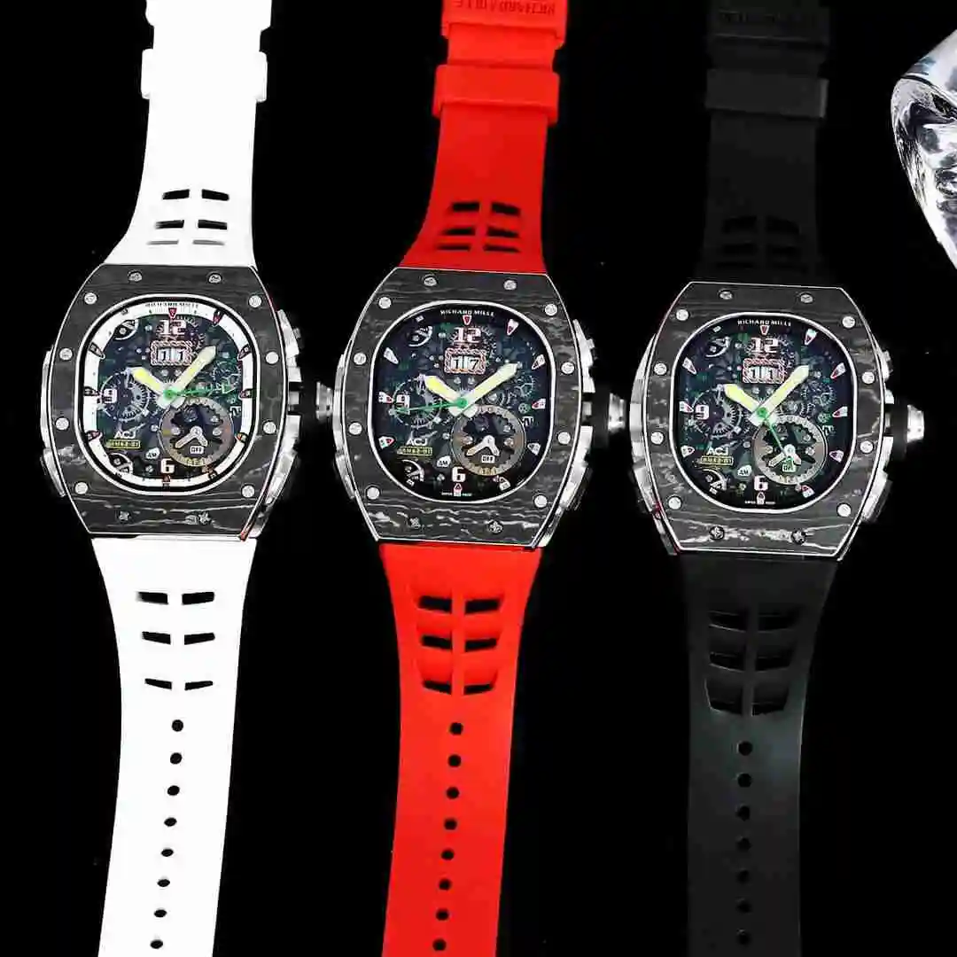 General Watches Richard Mille Richard Miller Watch Men's Watch Paired with Original Fully Automatic Mechanical Movement Top Grade 316 Precision Steel Case with Mineral Super Strong Mirror Surface KK012500 view 6