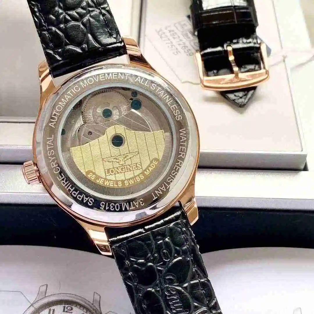 General Watches Longines watch for men with original fully automatic mechanical movement, top grade 316 precision steel case with mineral super strong mirror diameter 42mm KK05450 view 2