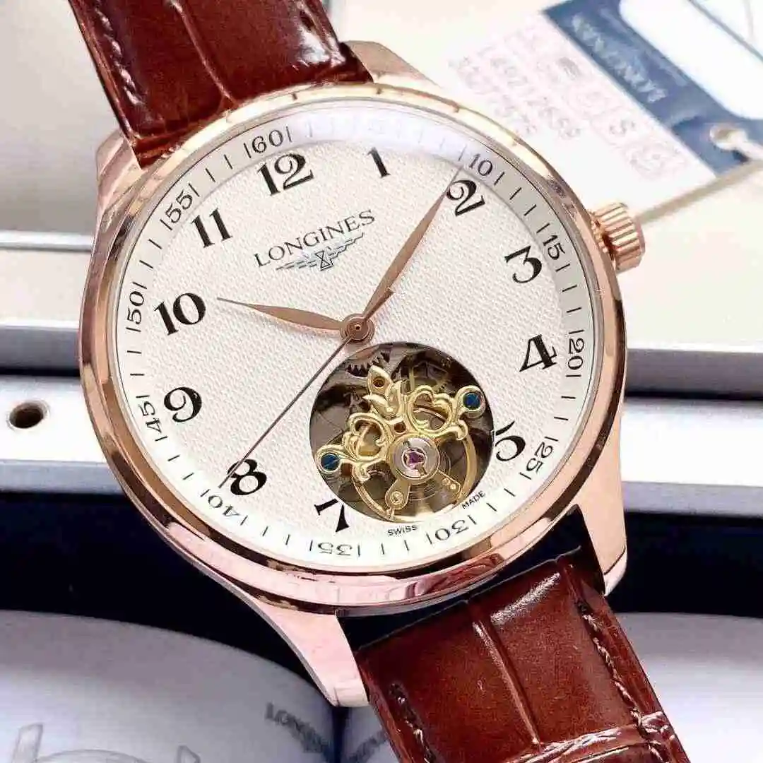 General Watches Longines watch for men with original fully automatic mechanical movement, top grade 316 precision steel case with mineral super strong mirror diameter 42mm KK05450 view 4