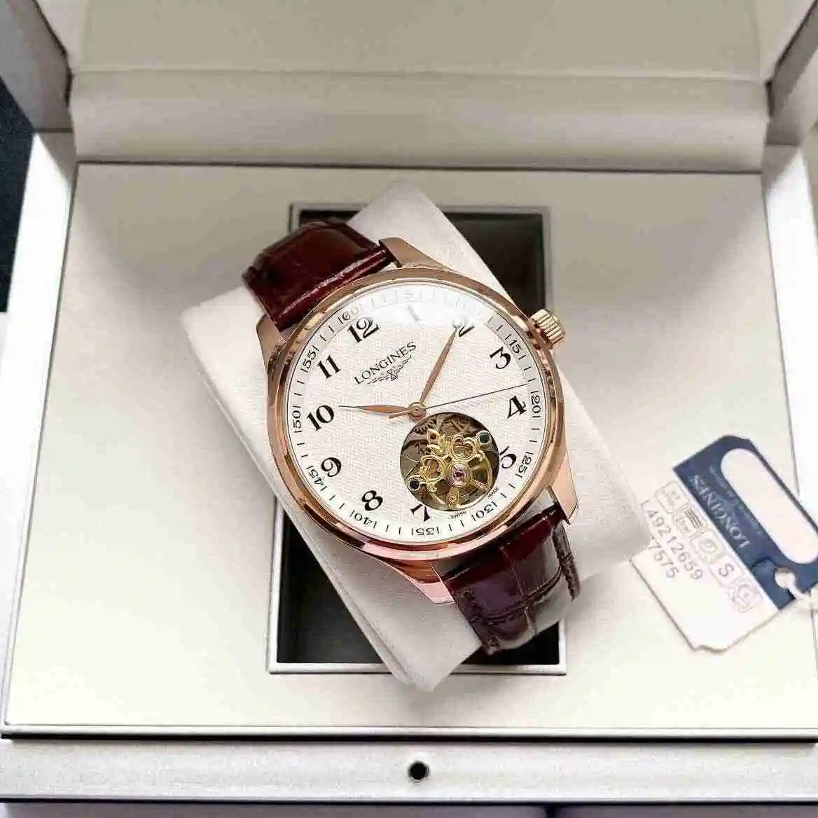 General Watches Longines watch for men with original fully automatic mechanical movement, top grade 316 precision steel case with mineral super strong mirror diameter 42mm KK05450 view 5