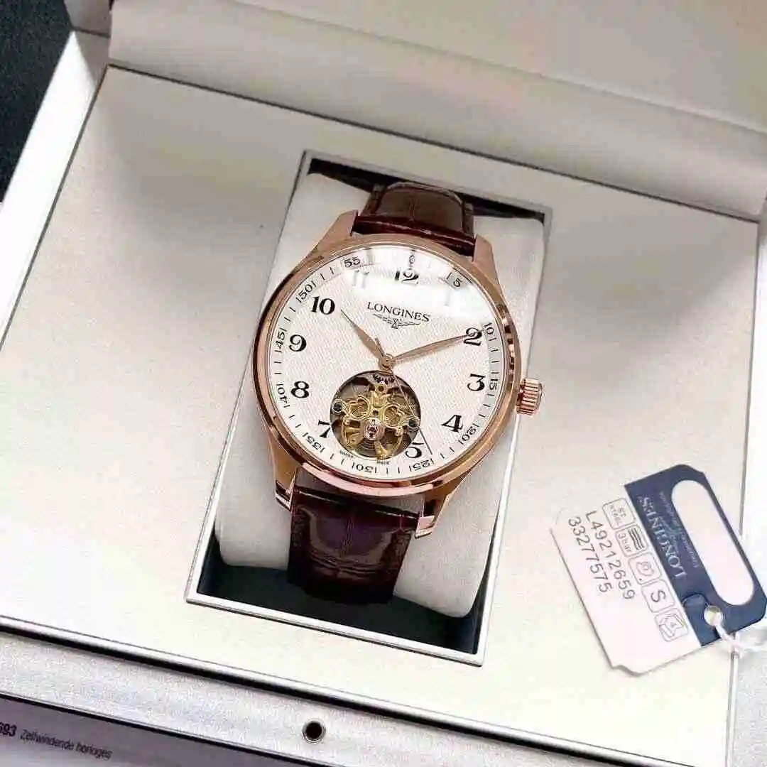 General Watches Longines watch for men with original fully automatic mechanical movement, top grade 316 precision steel case with mineral super strong mirror diameter 42mm KK05450 view 6