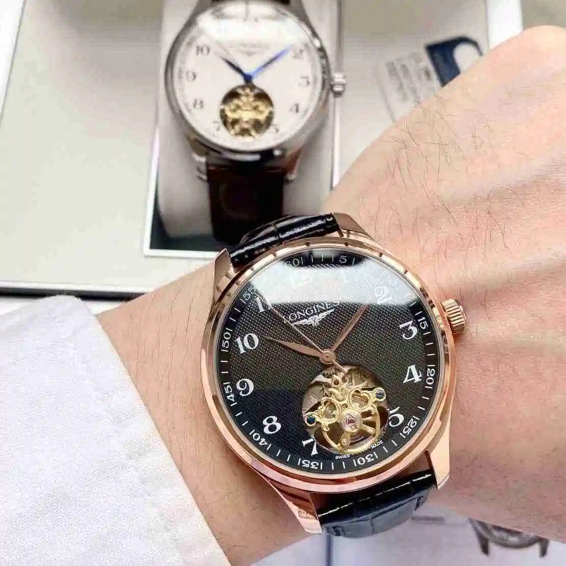 General Watches Longines watch for men with original fully automatic mechanical movement, top grade 316 precision steel case with mineral super strong mirror diameter 42mm KK05450 view 7