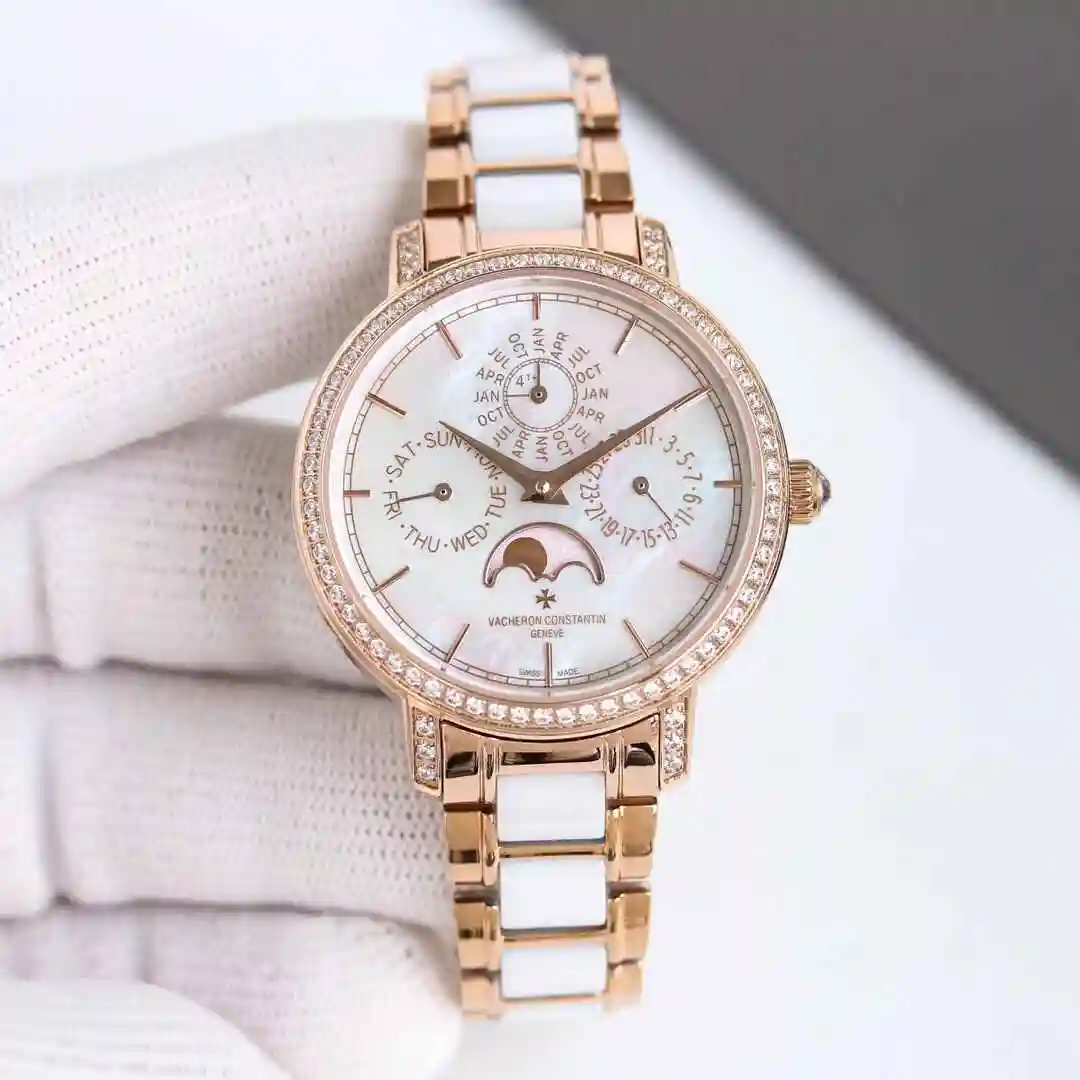 General Watches Vacheron Constantin Jiangshi Dandun Watch Women's Watch Paired with Original Fully Automatic Mechanical Movement Top Grade 316 Precision Steel Case with Mineral Super Strong Mirror Diameter 36mm kk view 8