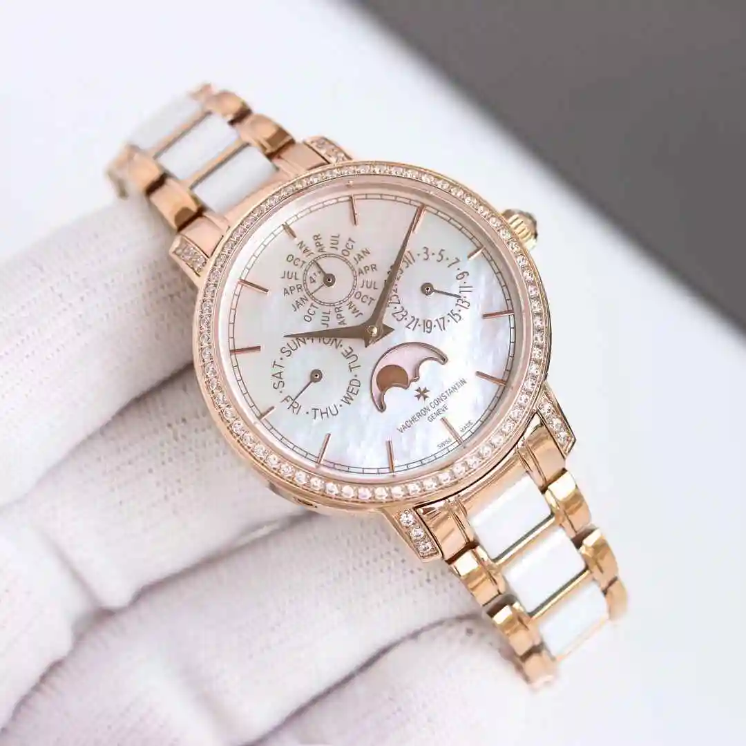 General Watches Vacheron Constantin Jiangshi Dandun Watch Women's Watch Paired with Original Fully Automatic Mechanical Movement Top Grade 316 Precision Steel Case with Mineral Super Strong Mirror Diameter 36mm kk view 9