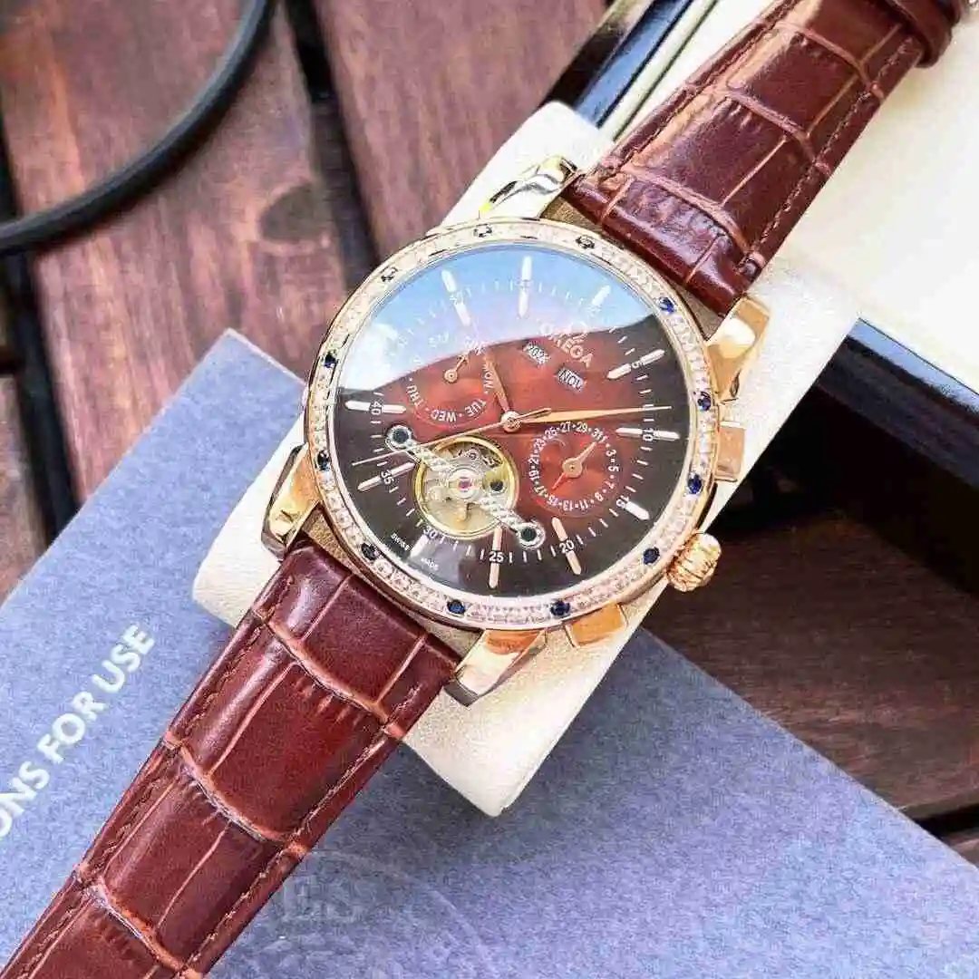 General Watches Omega Watch Men's Watch Paired with Original Fully Automatic Mechanical Movement Top Grade 316 Precision Steel Case with Mineral Super Strong Mirror Diameter 42mm KK06250 view 3