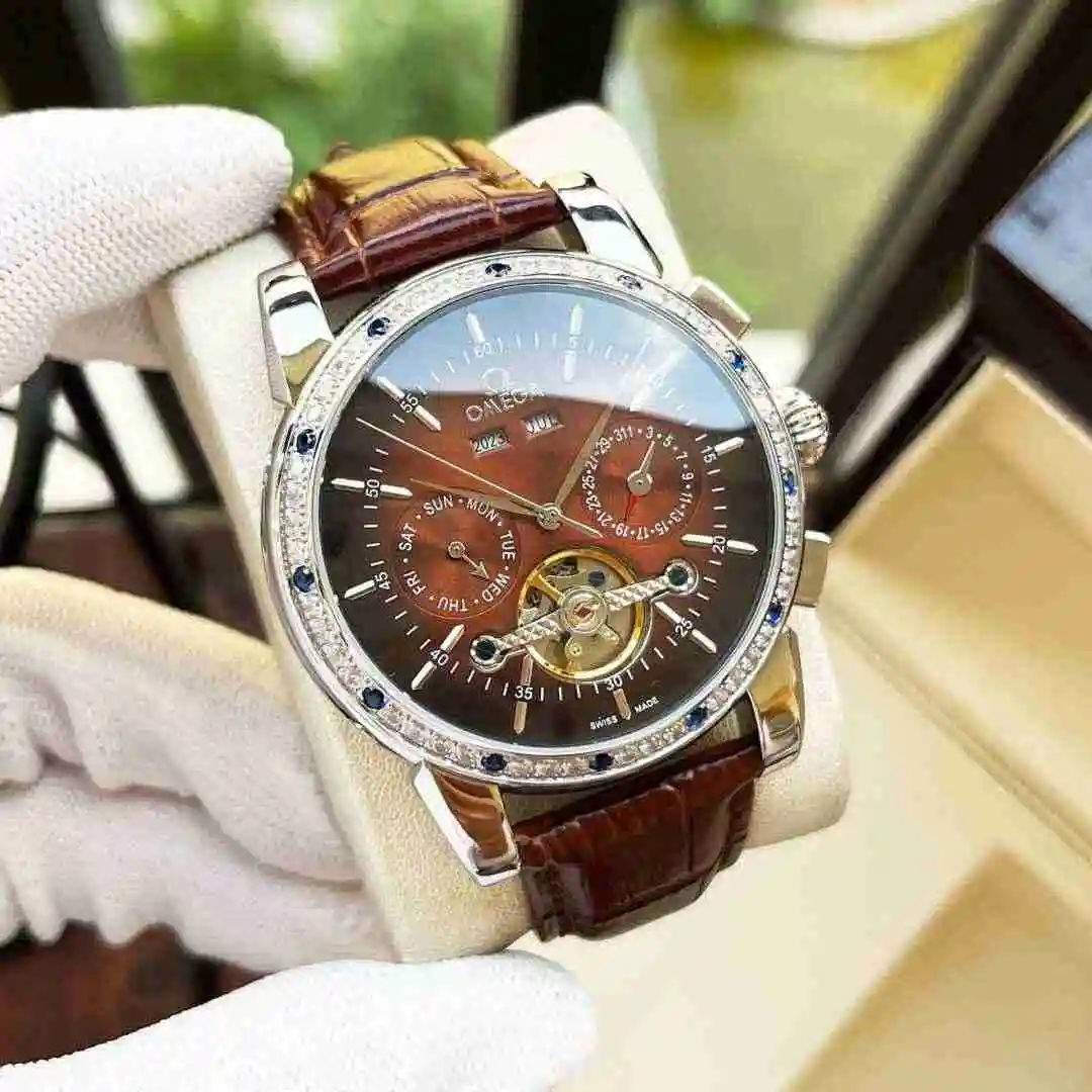 General Watches Omega Watch Men's Watch Paired with Original Fully Automatic Mechanical Movement Top Grade 316 Precision Steel Case with Mineral Super Strong Mirror Diameter 42mm KK06250 view 5