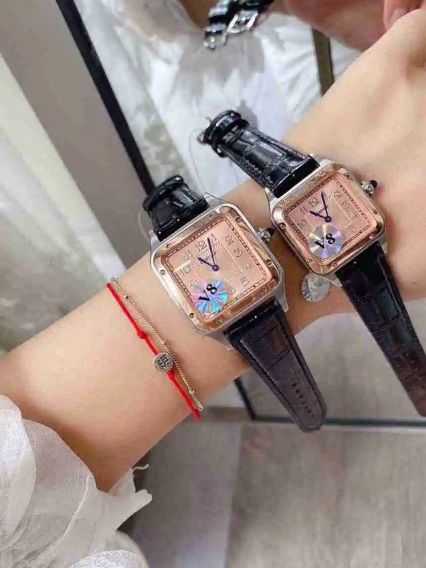 General Watches Cartier Watch Couple Watch Paired with Original Fully Automatic Mechanical Movement Top Grade 316 Precision Steel Case Case with Mineral Super Strong Mirror Diameter Male 32mm 43mm Female 28mm 38mm KK view 3