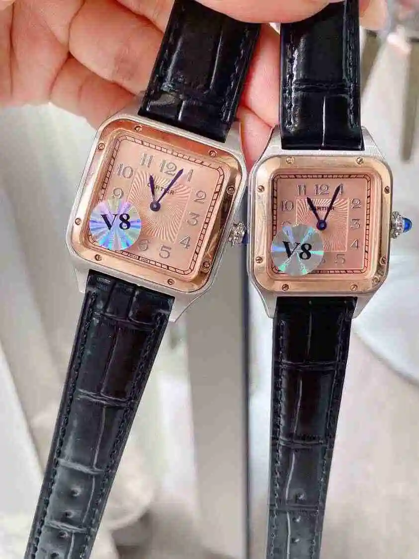 General Watches Cartier Watch Couple Watch Paired with Original Fully Automatic Mechanical Movement Top Grade 316 Precision Steel Case Case with Mineral Super Strong Mirror Diameter Male 32mm 43mm Female 28mm 38mm KK view 5