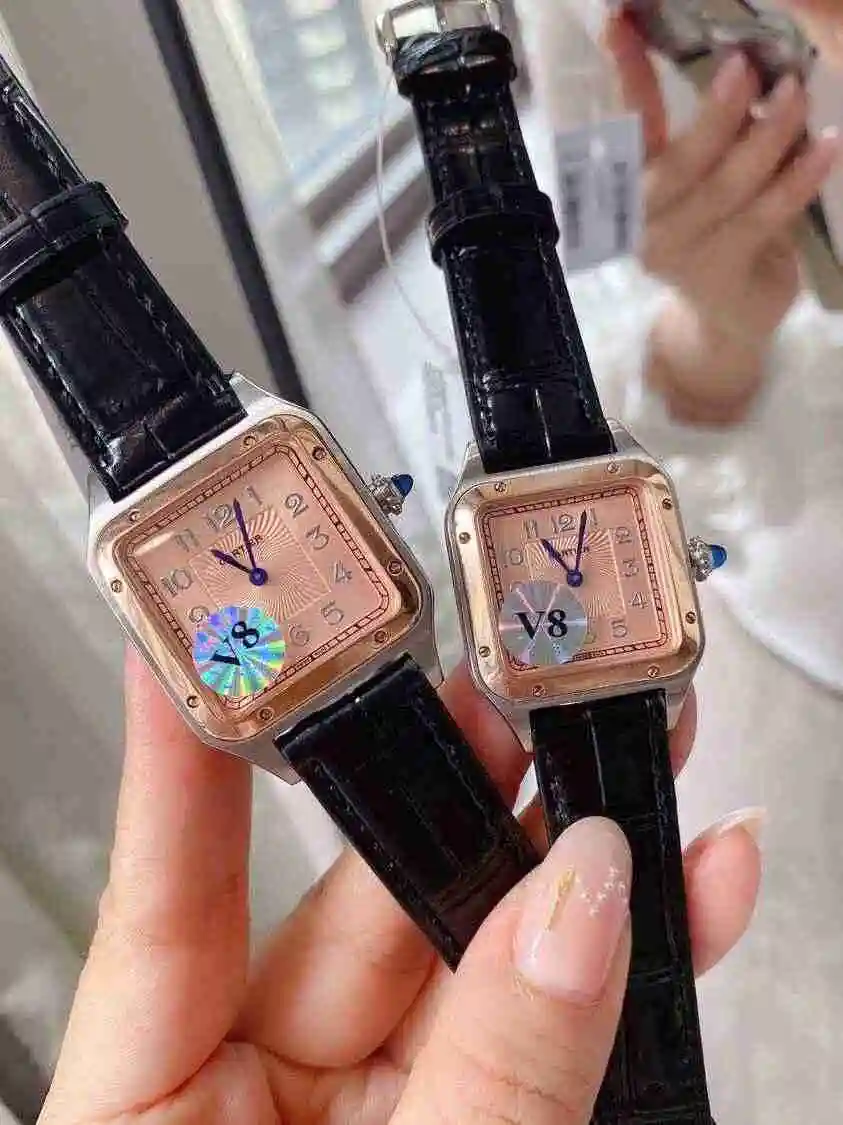 General Watches Cartier Watch Couple Watch Paired with Original Fully Automatic Mechanical Movement Top Grade 316 Precision Steel Case Case with Mineral Super Strong Mirror Diameter Male 32mm 43mm Female 28mm 38mm KK view 6