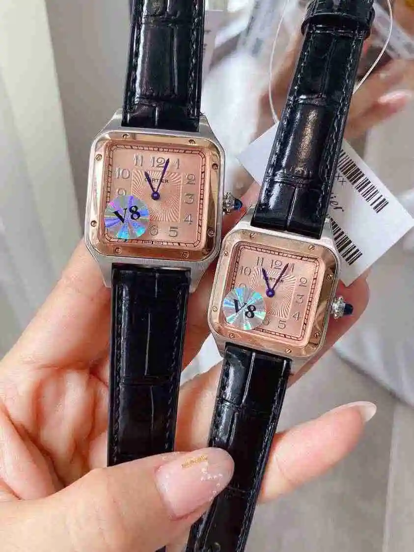 General Watches Cartier Watch Couple Watch Paired with Original Fully Automatic Mechanical Movement Top Grade 316 Precision Steel Case Case with Mineral Super Strong Mirror Diameter Male 32mm 43mm Female 28mm 38mm KK view 7