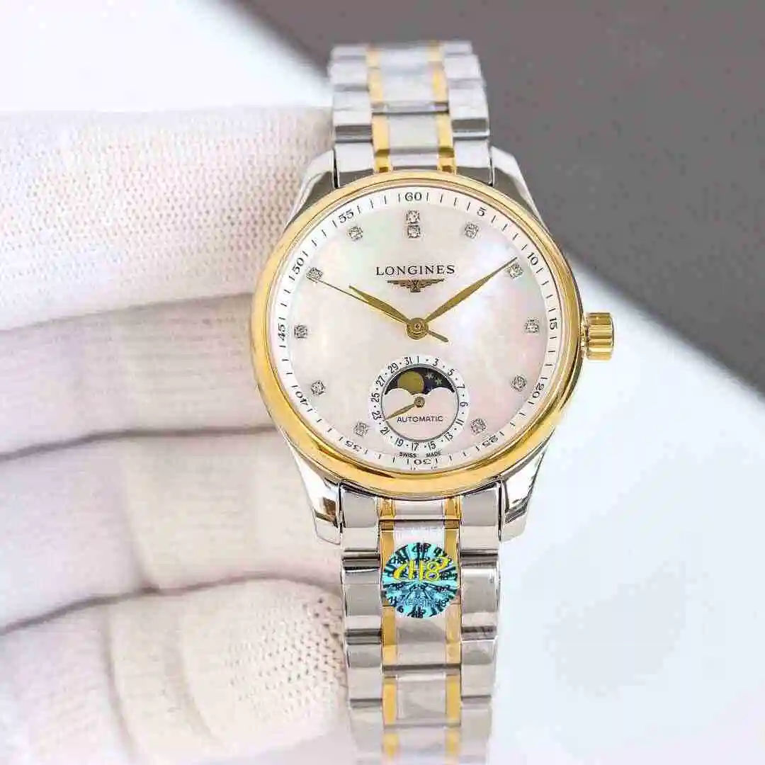 General Watches Longines Watch Women's Watch Paired with Original Fully Automatic Mechanical Movement Top grade 316 Precision Steel Case with Mineral Super Strong Mirror Diameter 34mm KK08900 view 5