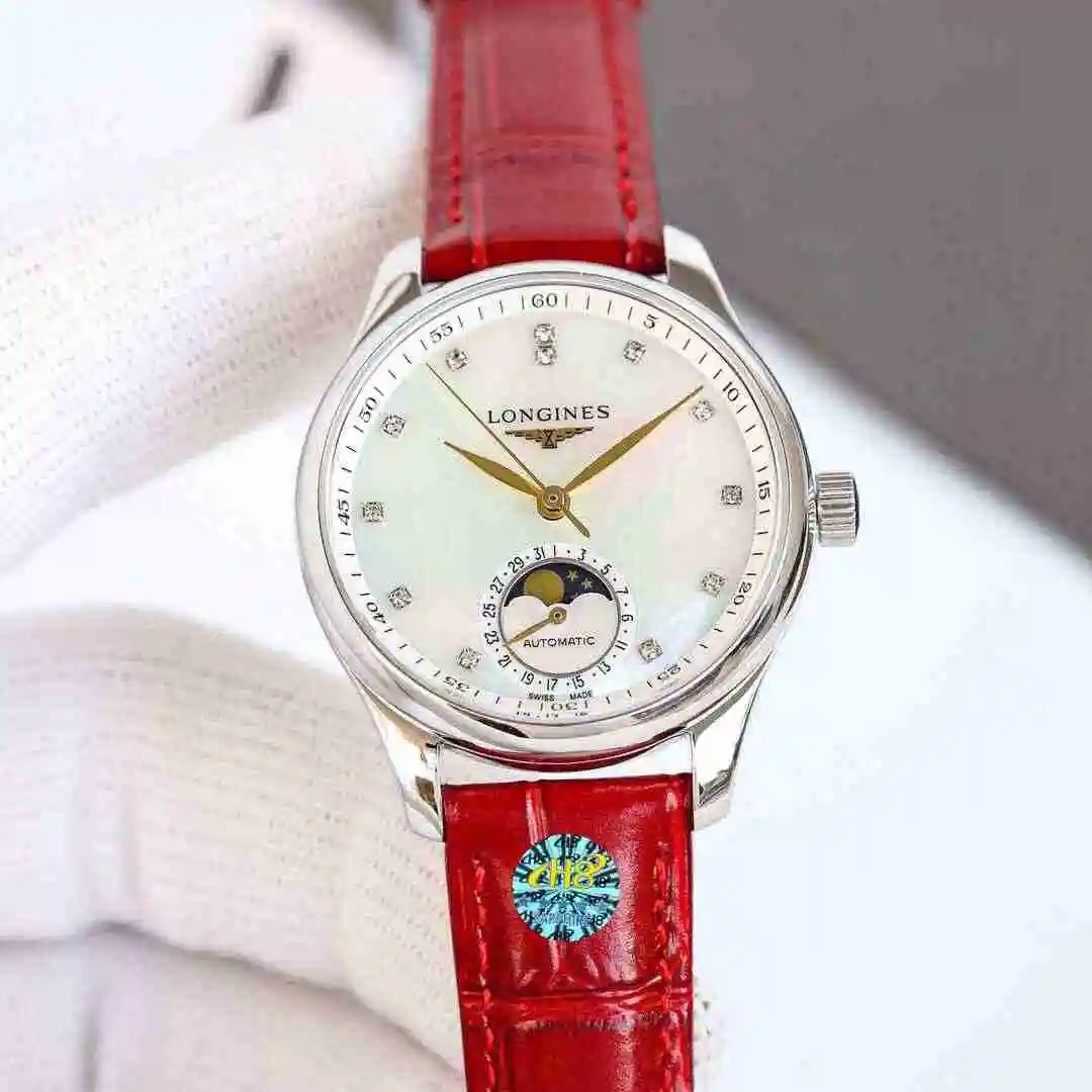 General Watches Longines Watch Women's Watch Paired with Original Fully Automatic Mechanical Movement Top grade 316 Precision Steel Case with Mineral Super Strong Mirror Diameter 34mm KK08900 view 9