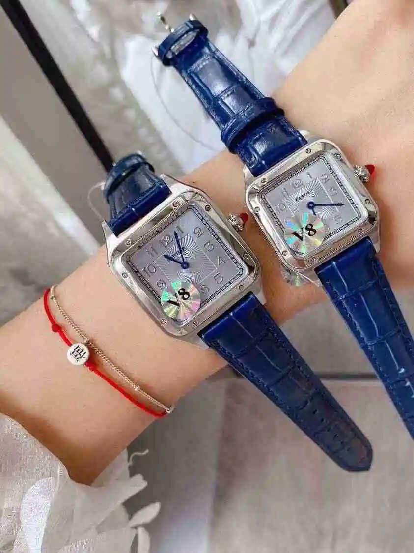 General Watches Cartier Watch Couple Pair Watch Paired with Original Fully Automatic Mechanical Movement Top Grade 316 Precision Steel Case with Mineral Super Strong Mirror Diameter Male 32mm 43mm Female 28mm 38mm KK view 3