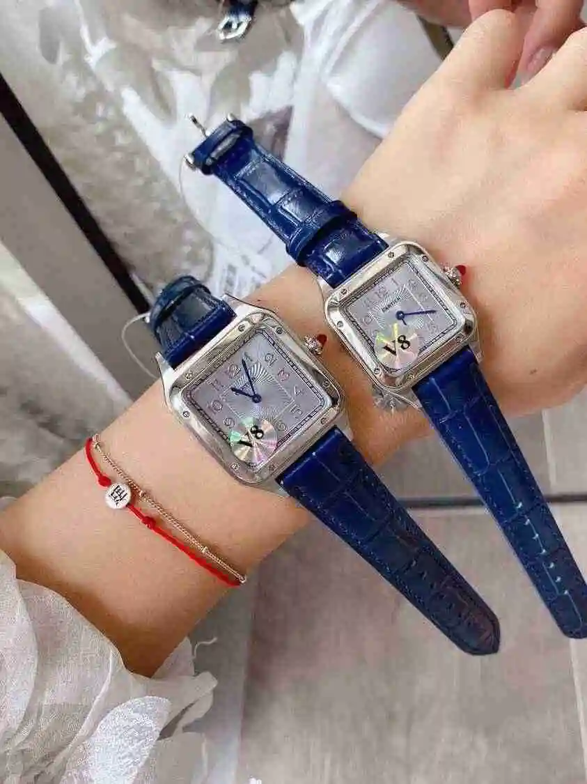 General Watches Cartier Watch Couple Pair Watch Paired with Original Fully Automatic Mechanical Movement Top Grade 316 Precision Steel Case with Mineral Super Strong Mirror Diameter Male 32mm 43mm Female 28mm 38mm KK view 4