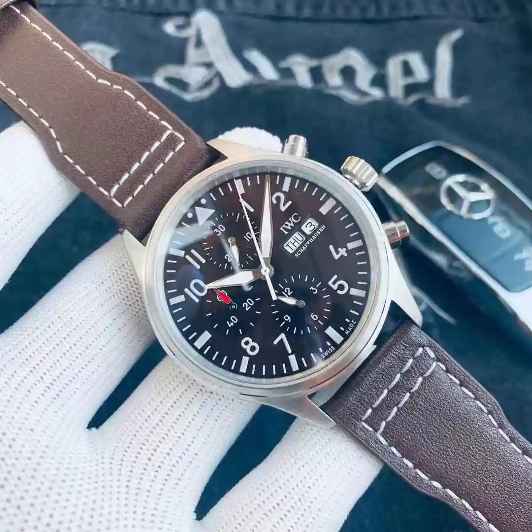General Watches IWC Wanguo Watch Men's Watch Paired with Original Fully Automatic Mechanical Movement Top Grade 316 Precision Steel Case with Mineral Super Strong Mirror Diameter 42mm KK03300 view 9