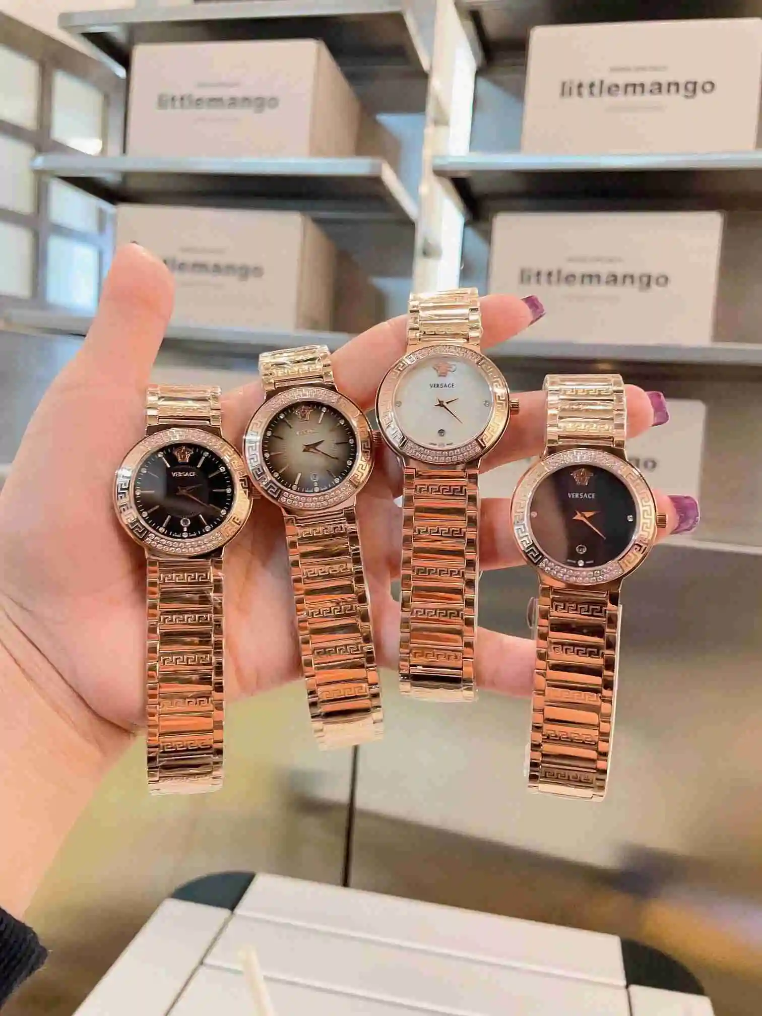 General Watches VER Versace Watch Women's Watch Paired with Original Fully Automatic Mechanical Movement Top Grade 316 Precision Steel Case with Mineral Super Strong Mirror Diameter 34cm KK02850 view 2