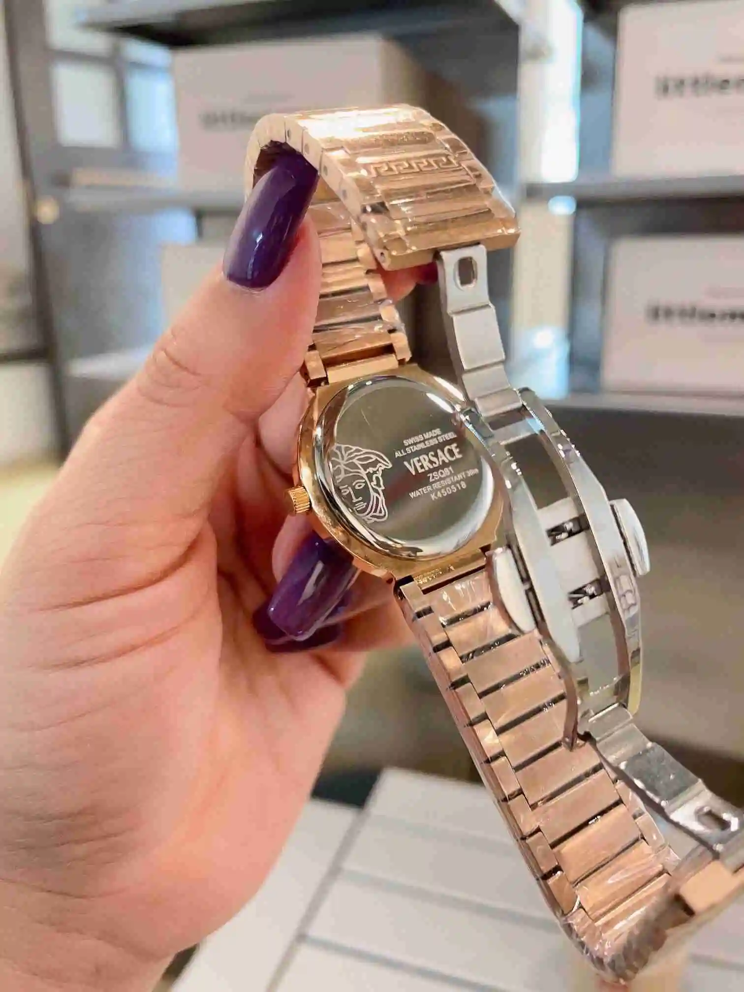 General Watches VER Versace Watch Women's Watch Paired with Original Fully Automatic Mechanical Movement Top Grade 316 Precision Steel Case with Mineral Super Strong Mirror Diameter 34cm KK02850 view 4