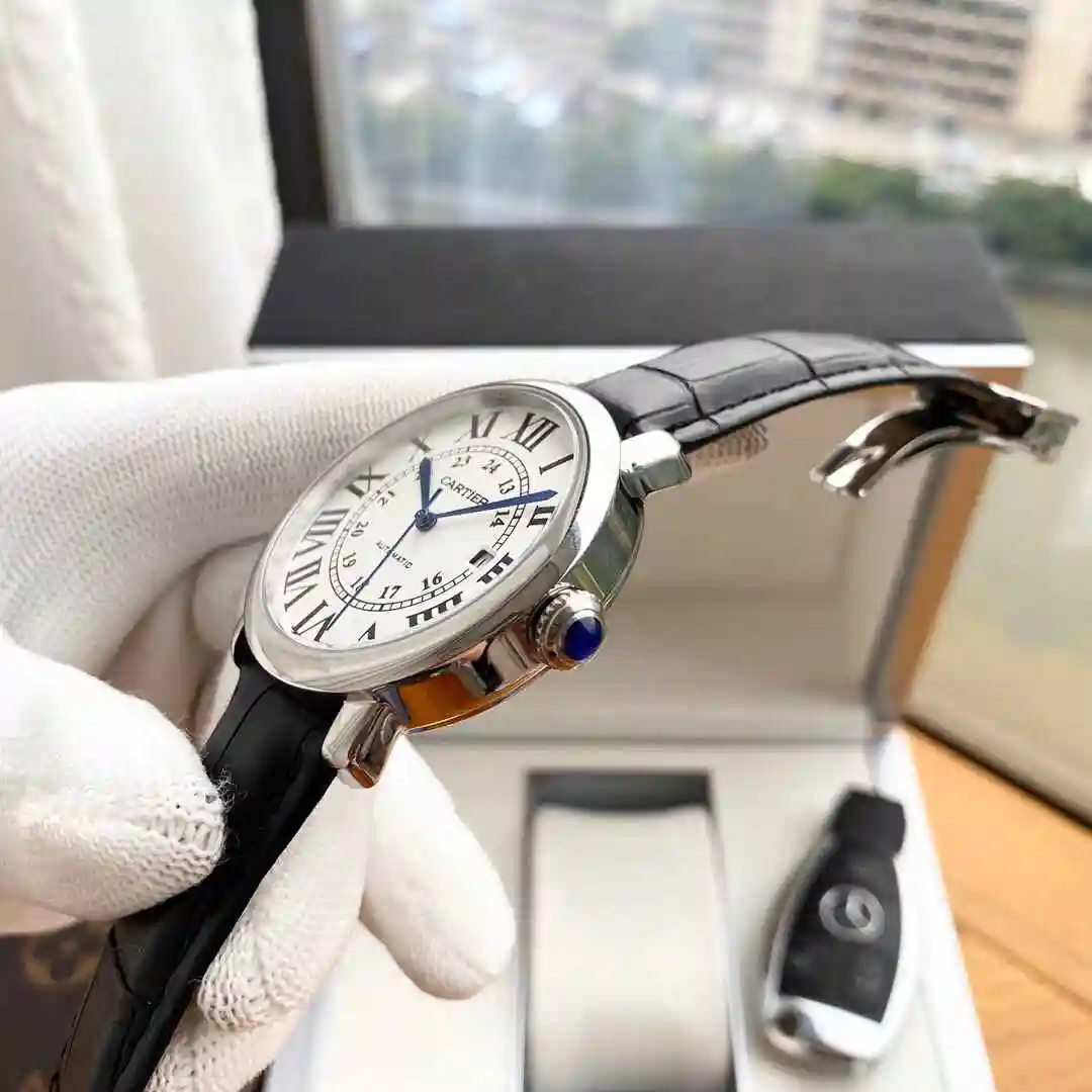 General Watches Cartier Watch Men's Watch Paired with Original Fully Automatic Mechanical Movement Top Grade 316 Precision Steel Case with Mineral Super Strong Mirror Diameter 40mm KK03850 view 4