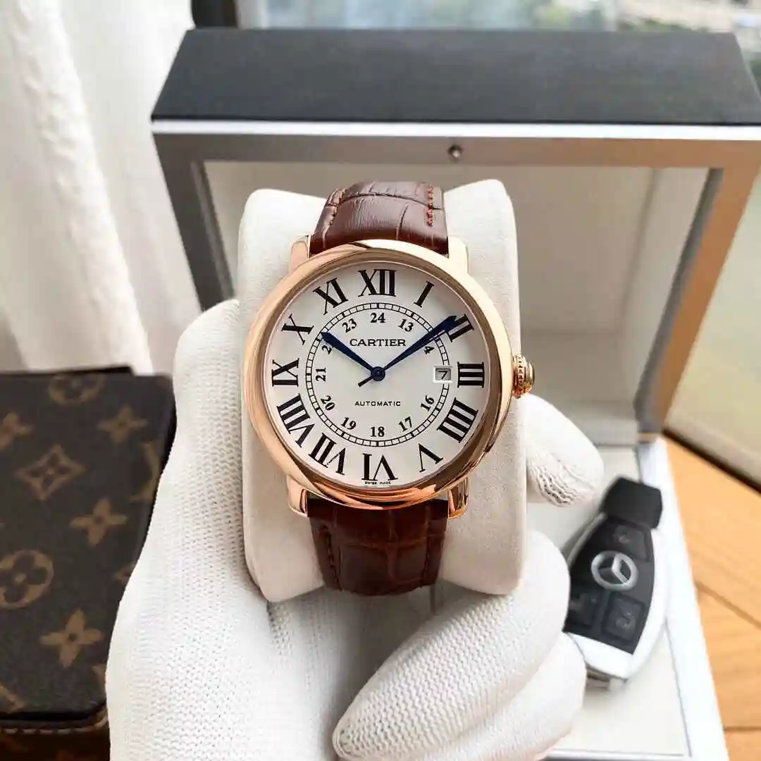 General Watches Cartier Watch Men's Watch Paired with Original Fully Automatic Mechanical Movement Top Grade 316 Precision Steel Case with Mineral Super Strong Mirror Diameter 40mm KK03850 view 6