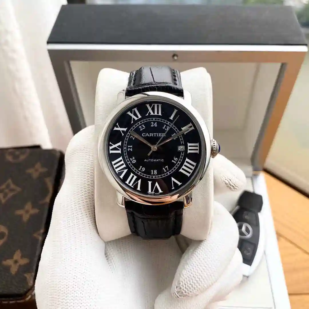 General Watches Cartier Watch Men's Watch Paired with Original Fully Automatic Mechanical Movement Top Grade 316 Precision Steel Case with Mineral Super Strong Mirror Diameter 40mm KK03850 view 8