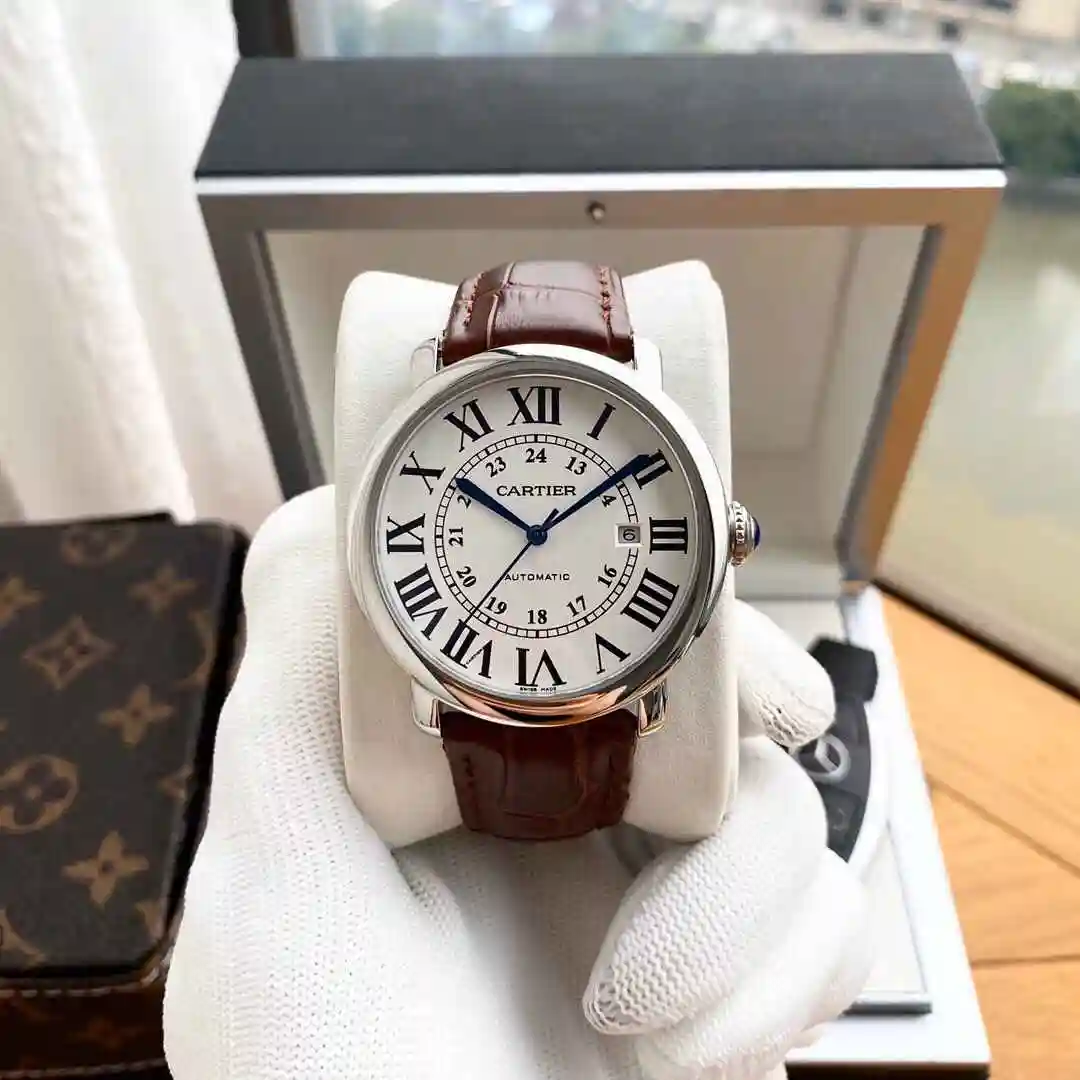 General Watches Cartier Watch Men's Watch Paired with Original Fully Automatic Mechanical Movement Top Grade 316 Precision Steel Case with Mineral Super Strong Mirror Diameter 40mm KK03850 view 9