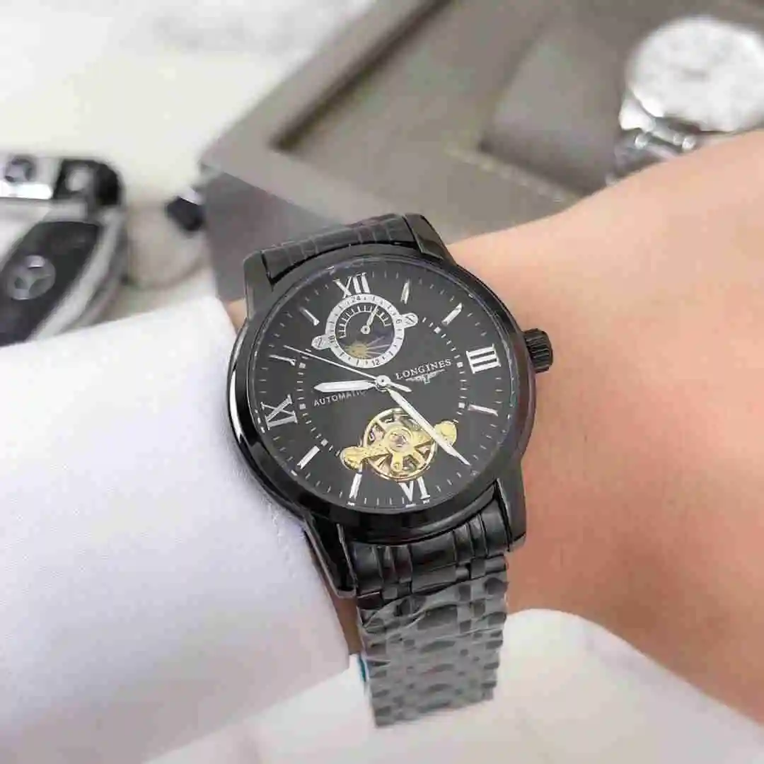 General Watches Longines Watch Men's Watch Paired with Original Fully Automatic Mechanical Movement Top Grade 316 Precision Steel Case with Mineral Super Strong Mirror Diameter 42mm KK03850 view 5