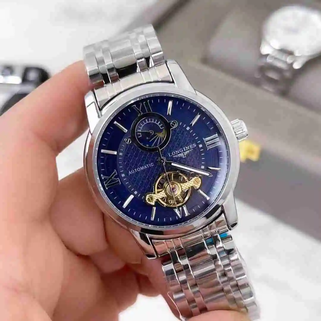 General Watches Longines Watch Men's Watch Paired with Original Fully Automatic Mechanical Movement Top Grade 316 Precision Steel Case with Mineral Super Strong Mirror Diameter 42mm KK03850 view 8