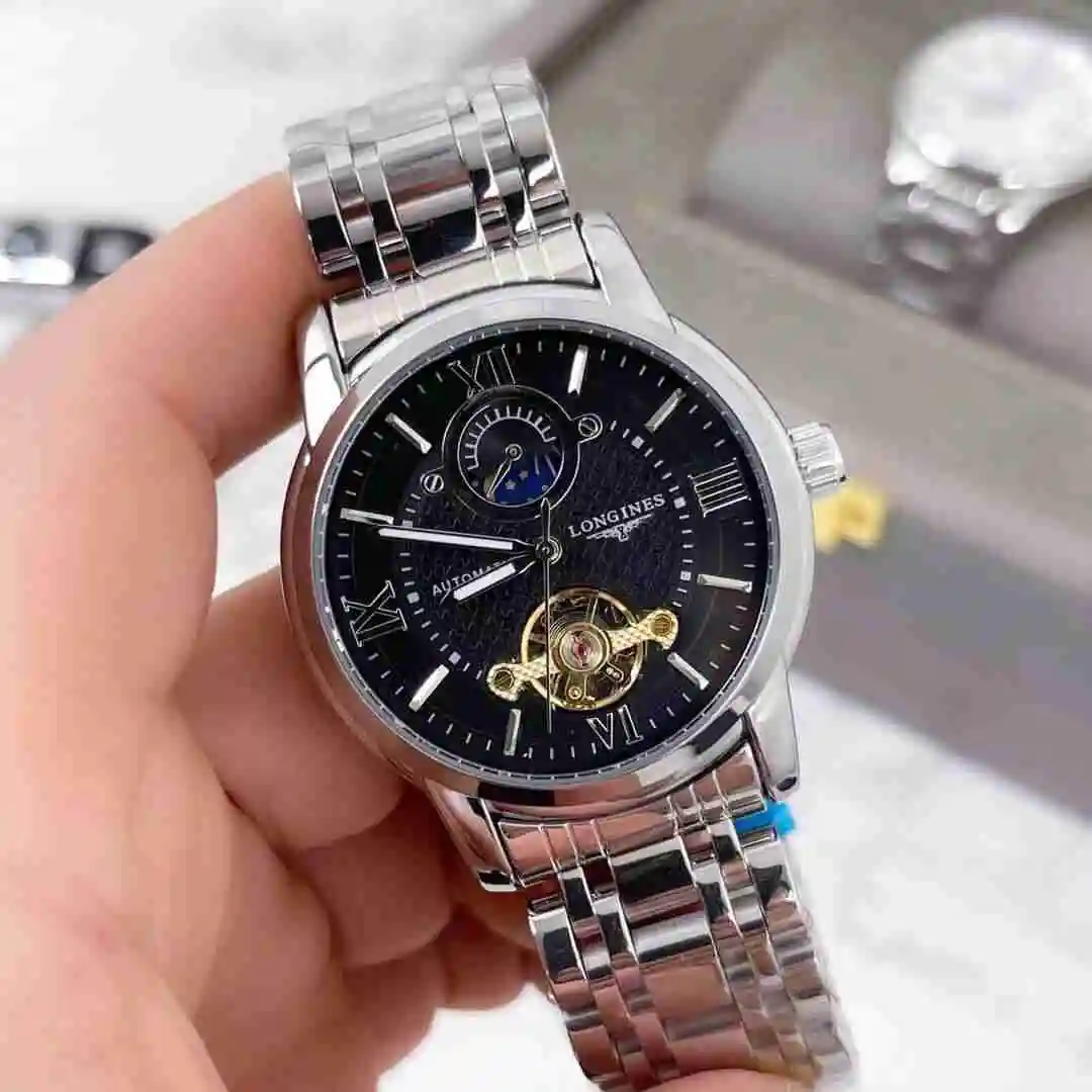 General Watches Longines Watch Men's Watch Paired with Original Fully Automatic Mechanical Movement Top Grade 316 Precision Steel Case with Mineral Super Strong Mirror Diameter 42mm KK03850 view 9