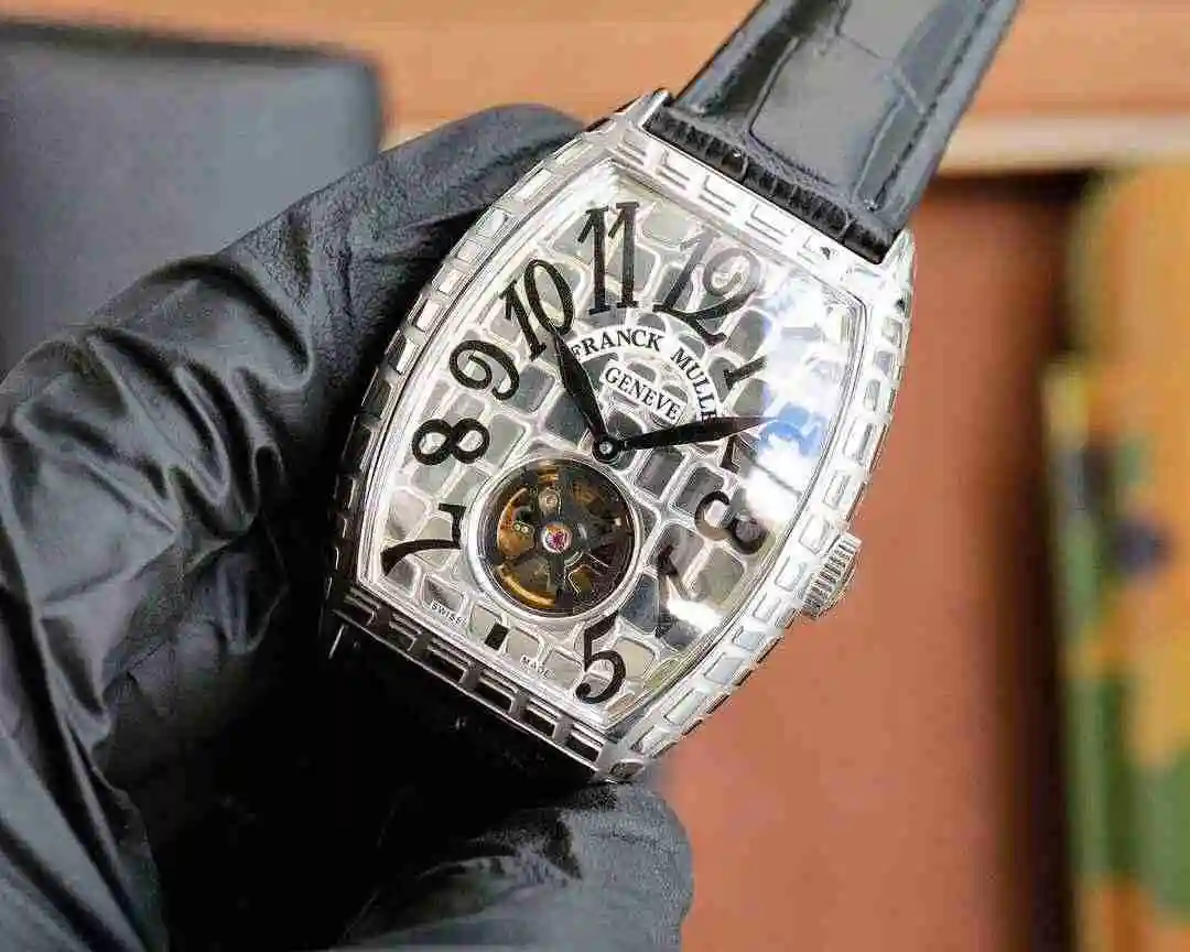 General Watches Franck Muller Frank Watch Men's Watch Paired with Original Fully Automatic Mechanical Movement Top Grade 316 Precision Steel Case with Mineral Super Strong Mirror Diameter 554213mm KK05350 view 8