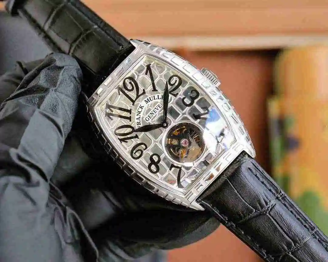 General Watches Franck Muller Frank Watch Men's Watch Paired with Original Fully Automatic Mechanical Movement Top Grade 316 Precision Steel Case with Mineral Super Strong Mirror Diameter 554213mm KK05350 view 9