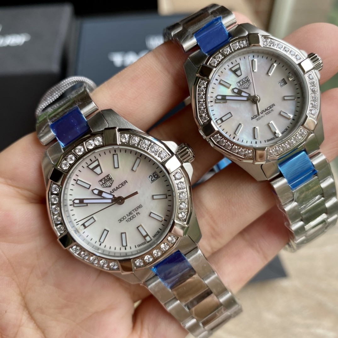 TAG Heuer Aquaracer Mother of Pearl Dial Quartz Watch view 4
