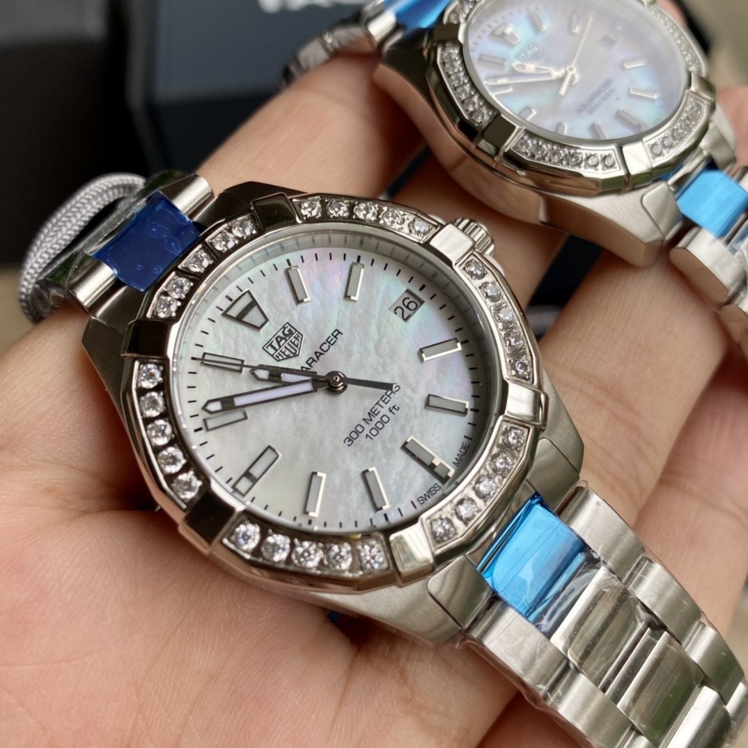 TAG Heuer Aquaracer Mother of Pearl Dial Quartz Watch view 5